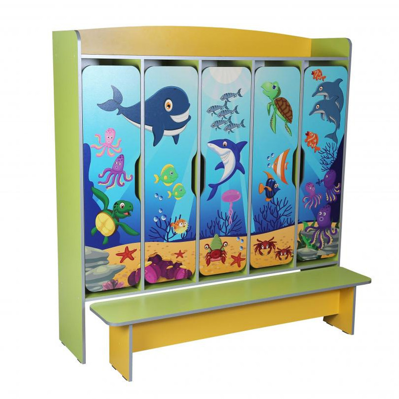 Шафа для роздягальні в дитячому садочку АНШАР ГРУП, -секційна, (35607_ПС)